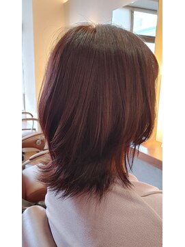 ヘアメイク クラール(Hair Make Klar) 外はねレイヤー　＋　ピンクベージュ