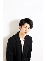 【銀座　有楽町】黒髪ツーブロック束感センターパート