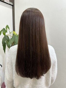 ラビス クローバー(Lovis clover) 『ゆうあ』黒髪/グレーベージュ/レイヤーロング/前髪パーマ