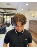外国人風パーマヘア