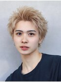 ハイトーンアップバングショート