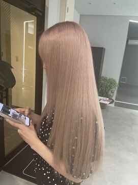 ナンバー 竪町(number+) 透明感カラー★ダブルカラーブリーチミルクティーベージュ