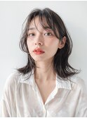 大人可愛いナチュラル小顔レイヤーウルフ