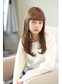 顔周りレイヤー ワイドバング テラコッタ 【20代/30代】