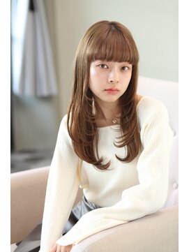 リベラル(liberal) 顔周りレイヤー ワイドバング テラコッタ 【20代/30代】