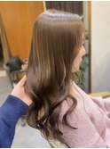 ピンクベージュ/ブリーチなしダブルカラー/春カラー/横浜/横浜駅