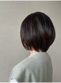 ふんわり丸みのあるショートボブ