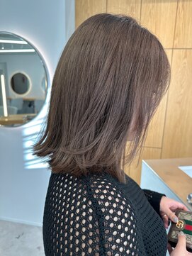 ソワ 錦糸町(soi) ミルクティーカラー_前髪パーマ_ぱっつん前髪