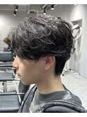 フェザーパーマセンターパート毛流れパーマニュアンスパーマ
