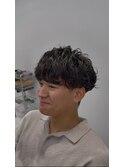 大分メンズ骨格矯正刈り上げショートシャドウパーマ