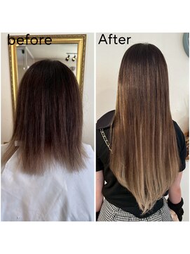 エクステンション キュー(extension Q) プルエクステ/ダイヤモンド毛質52cm（長さおへそ位）100本