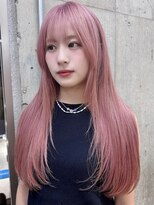 サンク 原宿 表参道(cinq)&nbsp;ハイトーンカラーミディアムレイヤーカットヘーゼルベージュボブ