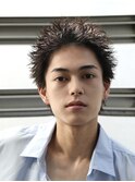 渋谷アクティブショート短めセンターパートヘアルーズショート
