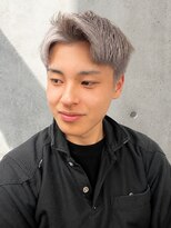 ユイマァルスロウ 岡山(YUIMARLSLOW) 岡山メンズハイトーン20代30代刈り上げショートホワイトブリーチ
