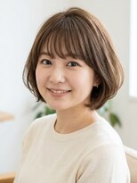 フープ 川越(hoop)&nbsp;白髪ぼかし丸みボブ