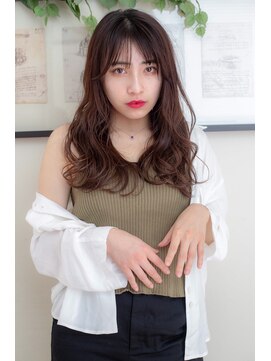 ロンド 表参道店(Lond) ゆるふわ＊ロングヘア無造作カール＊グレージュシースルーバング