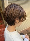 大人可愛いショートボブ