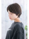 ダークアッシュでユニセックス◎小顔ナチュラルマッシュb