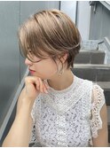 NUDEボブショート大人ショート10代20代30代40代前髪なしショート