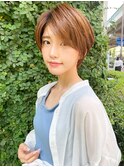 イメチェン/外ハネボブ/ワイドバング/ブルーブラック/美髪