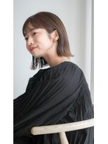 ガーデン ジングウマエ(GARDEN jingumae)&nbsp;切っぱなしボブ/ミディアム/ショコラベージュ/前髪パーマ/美髪