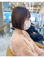 ロンドアジュール 横浜(Lond azur)&nbsp;大人可愛いミニボブ【久保田夢美】横浜韓国ショコラアッシュ