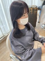 ネオリーブ チロル 横浜西口店(Neolive CiroL.)&nbsp;顔まわりおくれ毛レイヤー　韓国レイヤー