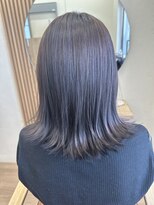 アンド ラ ブランシュ(&.La Blanche)&nbsp;黒髪カタログ/グレーベージュ/前髪パーマ/アッシュカラー