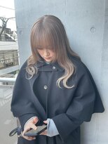 切りっぱなしボブ エアリーロング 美髪ピンクブラウン