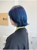 ブルーカラー/くびれボブ