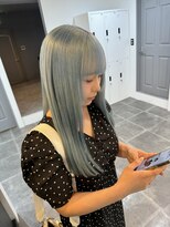 ペレ 栄店(PELE) デザインカラー/レイヤーカット/ウェットヘア/オリーブベージュ