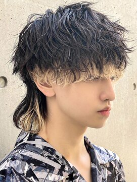 オーバーヘアー 倉敷店(over hair) ブロンドインナーカラー×ウルフ