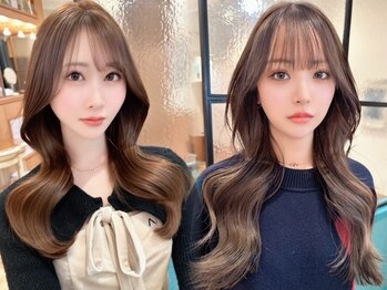 ロンドロゼ 池袋(Lond rose)の写真/【トリートメント+カット+カラー￥8400】顔周り/前髪で作る韓国ヘア。ミリ単位でつくる黄金比style[池袋]