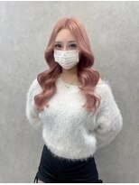 ロンド レア 天神大名店(Lond Le’a)&nbsp;ダブルカラーピンクベージュベージュカラーケアブリーチミニボブ