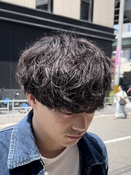 ノイセル 西本町(Noisyle) 大人無造作刈り上げマッシュシャドウパーマ