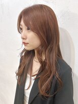 ファルベ(Farbe)&nbsp;くびれ アプリコットオレンジ 夏のヘアアレンジハイライトカラー