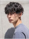 シャドウパーマフェザーパーマメンズカットメンズパーマウルフ