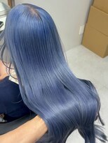 ベレーザシェルト(Beleza scelto) 17075ネイビーブルーブラウンゆるふわミディアムレイヤー