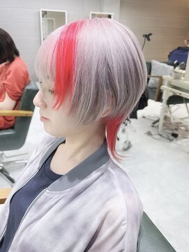 デイズ(days) ミックスカラーデザインカラーレッド/ウルフカット