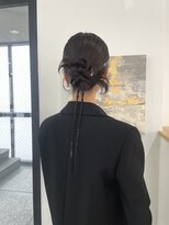 ウル 岡山駅店(ULu.)&nbsp;結婚式ヘア二次会ヘア編みおろしカチモリシニヨン岡山ヘアセット