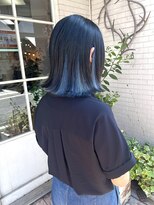 アミュレ ヘア サロン(Amule hair salon)&nbsp;ケアブリーチインナーカラー、アイスブルー