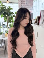 ヘアー アレス(hair ales)&nbsp;馴染ませエクステ　編み込みエクステ　羽エクステ