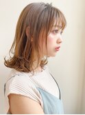 ミディアムレイヤー、外ハネボブ、グレージュ、脱白髪染め☆