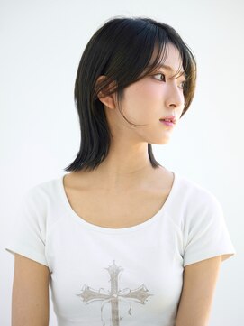 エインアンリー 表参道(AIN.ANLY.) シアーバング20代30代40代結べるくびれボブ透ける暗めカラー