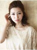 ゆる重フォルムがおしゃれ。ロマンティックハーフアップ　巣鴨店