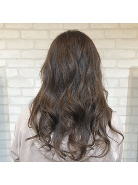 ブルー(BLUE) ロング×ベージュ