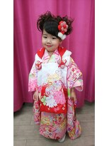 ハナココ 水戸店(hana Coco) 七五三 ヘアセット ゆるふわお団子 崩れない 3歳 茨城 水戸