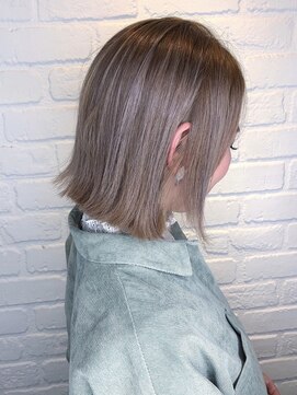 デイジー インデックスヘア 大島店(DAISY index hair) くびれミディマロンベージュAラインボブヌーディーカラー小顔