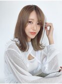 外ハネ小顔ミディ×大人かわいい