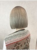 ◎お客様スタイル◎ホワイトミルクティー◎ボブ